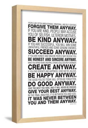 Desirable Mom Teresa art for sale, Posters and Prints photo relating to Mother Teresa Do It Anyway Free Printable identify Desirable Mom Teresa art for sale, Posters and Prints